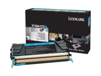 Toner Oryginalny Lexmark X746DE X748DE X748DTE X746A1CG Niebieski