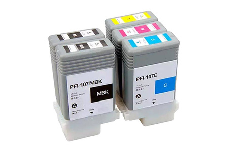Zgodny Komplet Tuszy do Canon PFI-107 iPF 670 iPF 780 iPF 785 TO-PFI107