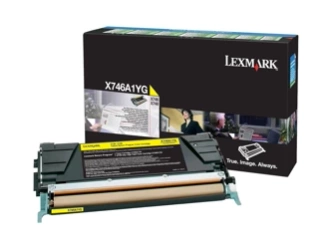 Toner Oryginalny Lexmark X746DE X748DE X748DTE X746A1YG Żółty