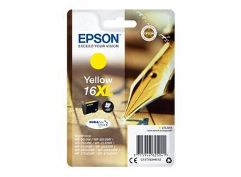 Tusz Oryginalny Epson T1634 WorkForce WF-2530WF WF-2520NF WF-2510WF Żółty