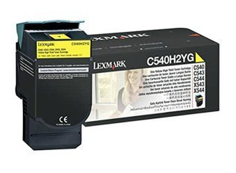 Toner Oryginalny Lexmark C540n C543dn C544n X548de X543dn X546dtn C540H2YG Żółty