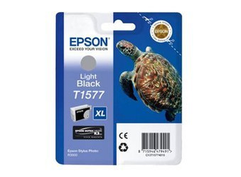 Tusz Oryginalny Epson T1577 Stylus Photo R3000 Jasny Czarny