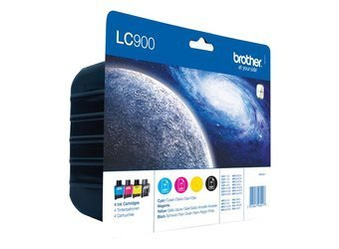 Komplet Tuszy Oryginalnych Brother LC900 DCP-110C DCP-115C MFC-210C MFC-3340C LC900VALBP