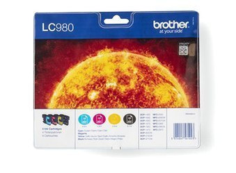 Komplet Tuszy Oryginalnych Brother LC980 DCP-195C DCP-145C DCP-375CW DCP-165C MFC-250C LC980VALBP