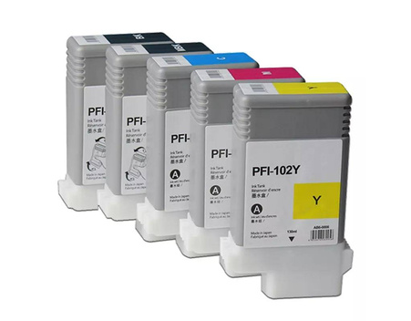 Zgodny Komplet Tuszy do Canon PFI-102 iPF 500 iPF 610 iPF 750 PFI-102 TO-PFI102