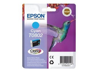 Tusz Oryginalny Epson T0802 Stylus Photo R265 P50 PX660 RX685 PX700W Niebieski