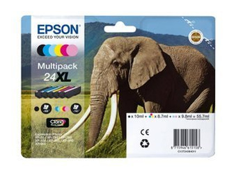 Komplet Tuszy Oryginalnych Epson T2438 Expression Photo XP-55 XP-750 XP-760 XP-850 XP-950