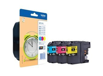 Trzypak Tuszy Oryginalnych Brother LC125 DCP-J4110DW MFC-J4410DW MFC-J4510DW LC125XLRBWBP