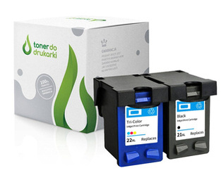 Zgodny Komplet Tuszy do HP 21XL + 22XL DeskJet D2000 F385 F370 D1460 TO-SD367AE
