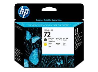 Głowica Oryginalna HP 72 DesignJet T610 T620 T670 T1100 T1120 T1200 T1300 C9384A Matowy Czarny / Żółty