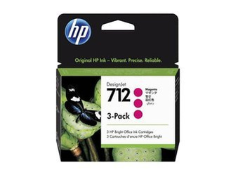Trzypak Tuszy Oryginalnych HP 712 DesignJet T230 T630 T650 3ED78A Magenta