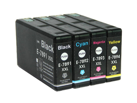 Zgodny Komplet tuszy do Epson 79XXL WorkForce Pro WF-5110 WF-5190 WF-5620 WF-5690 TO-T7891PK