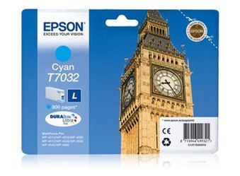 Tusz Oryginalny Epson T7032 WorkForce Pro WP-4015 WP-4025 WP-4095 WP-4515 Niebieski