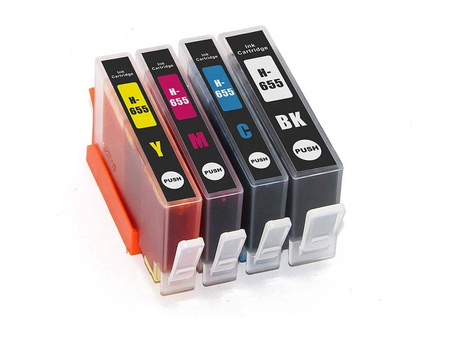 Zgodny Komplet Tuszy do HP 655 DeskJet Ink Advantage 3525 5525 6525 CZ109AE TO-CZ109AE