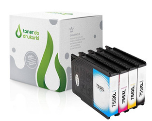 Zgodny Komplet Tuszy do Epson WorkForce Pro WF-8010 WF-8510 WF-8590 TO-T7551 CMYK