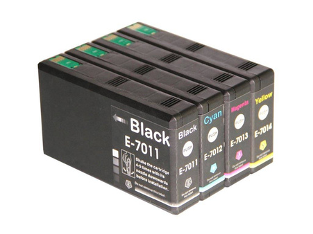 Zgodny Komplet tuszy do Epson T7011 WorkForce Pro WP-4015 WP-4025 WP-4095 WP-4515 TO-T7011K
