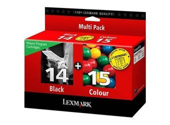 Komplet Tuszy Oryginalnych Lexmark 14 + 15  Z2320 X2650 X2670 80D2979