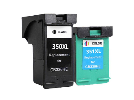 Zgodny Komplet Tuszy do HP 350XL + 351XL PhotoSmart C4280 C4580 C5280 C4380 DeskJet D4260 D4200 TO-SD412EE