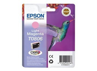 Tusz Oryginalny Epson T0806 Stylus Photo R265 P50 PX660 RX685 PX700W Jasny Magenta