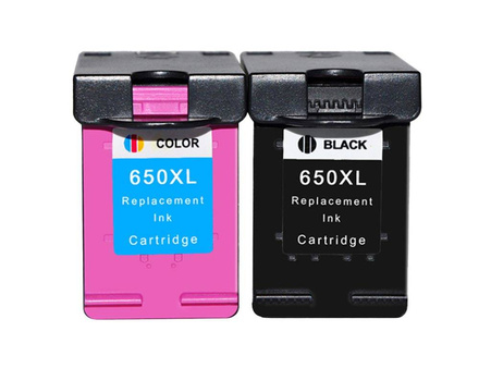 Zgodny Komplet Tuszy do HP 650 DeskJet Ink Advantage 2515 3515 1515 TO-CZ101AE