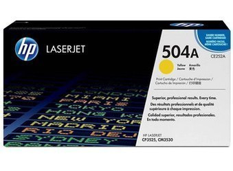 Toner Oryginalny HP Color LaserJet CM3530MFP CP3525dn CM3530fs 504A CE252A Żółty