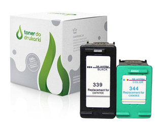 Zgodny Komplet Tuszy do HP 339 + 344 DeskJet 5740 9800 Photosmart 2575 C8767EE TO-C8767EE