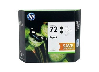 Dwupak Tuszy Oryginalnych HP 72 DesignJet T610 T620 T670 T1100 T1120 T1200 T1300 P2V33A Matowy Czarny